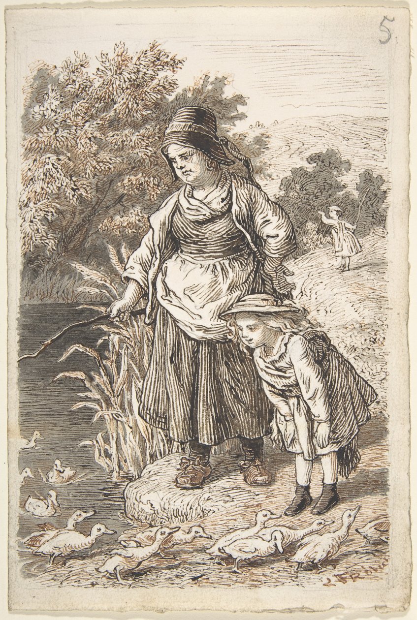 Femme et enfant près d