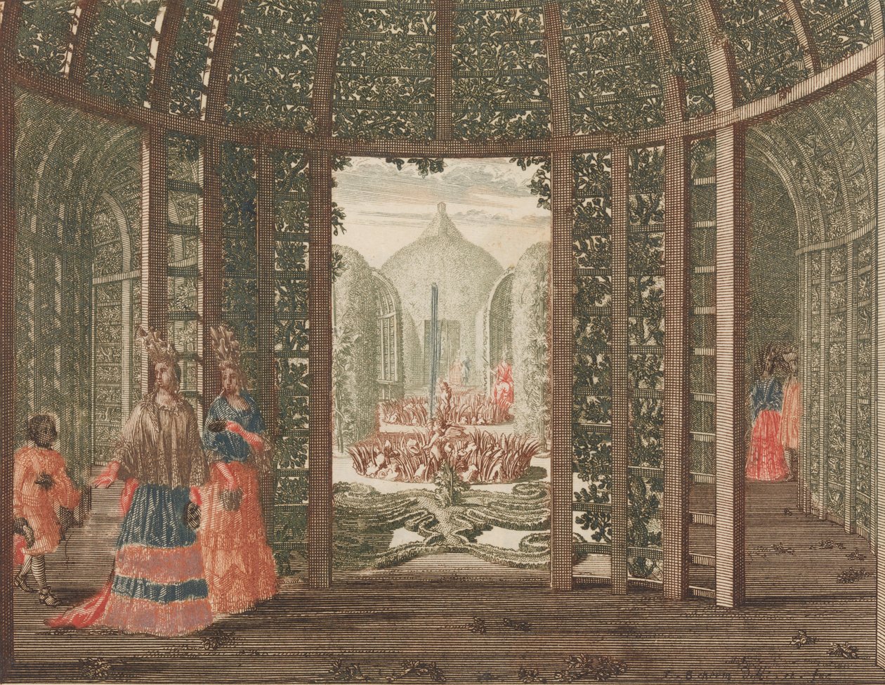 Het Groene Koningins Kabinet, dans: Tooneel Der Voornaamste Nederlands Huizen, En Lust Hove - Lorenz Scherm
