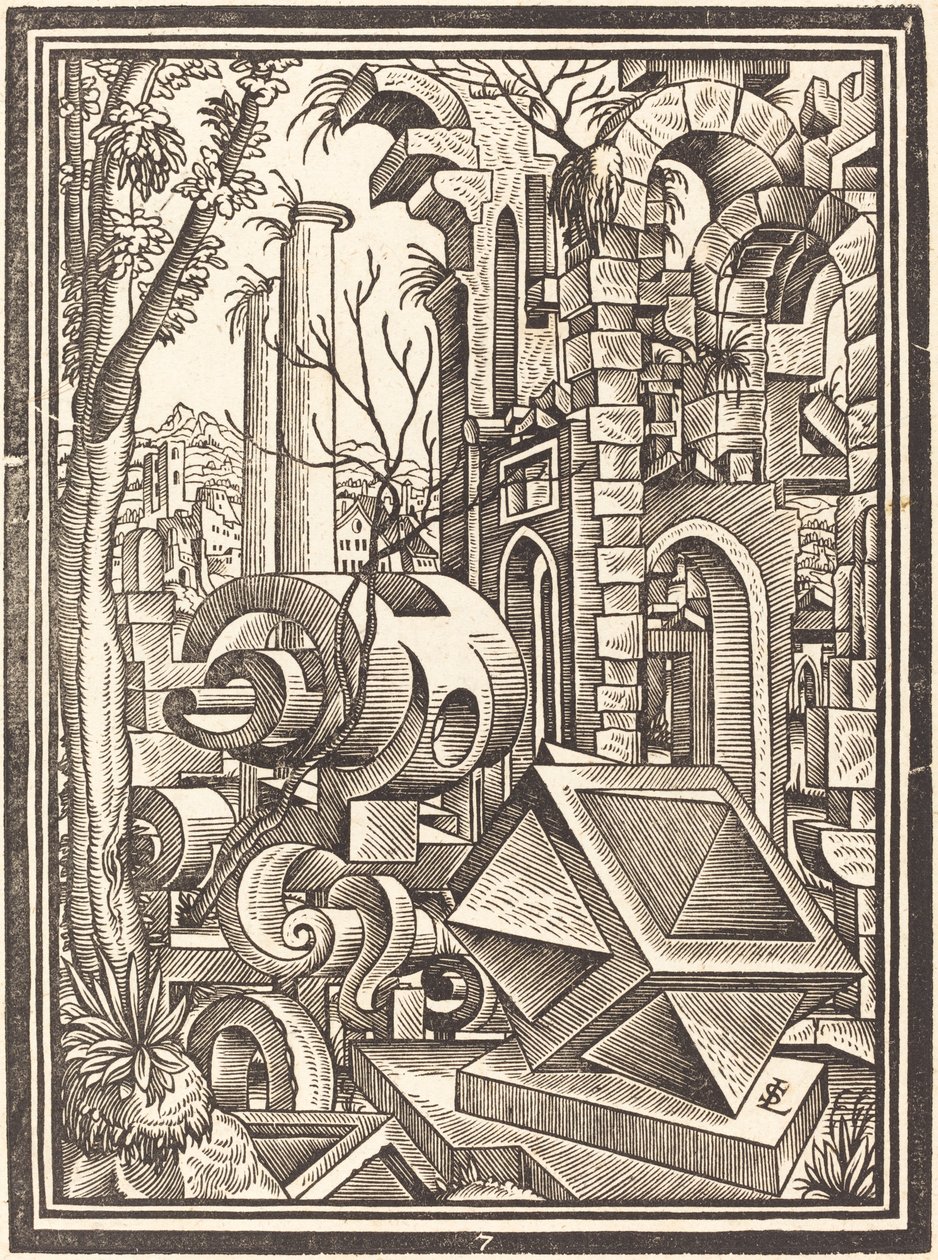 Fantaisie de formes perspectivales parmi les ruines - Lorenz Stör