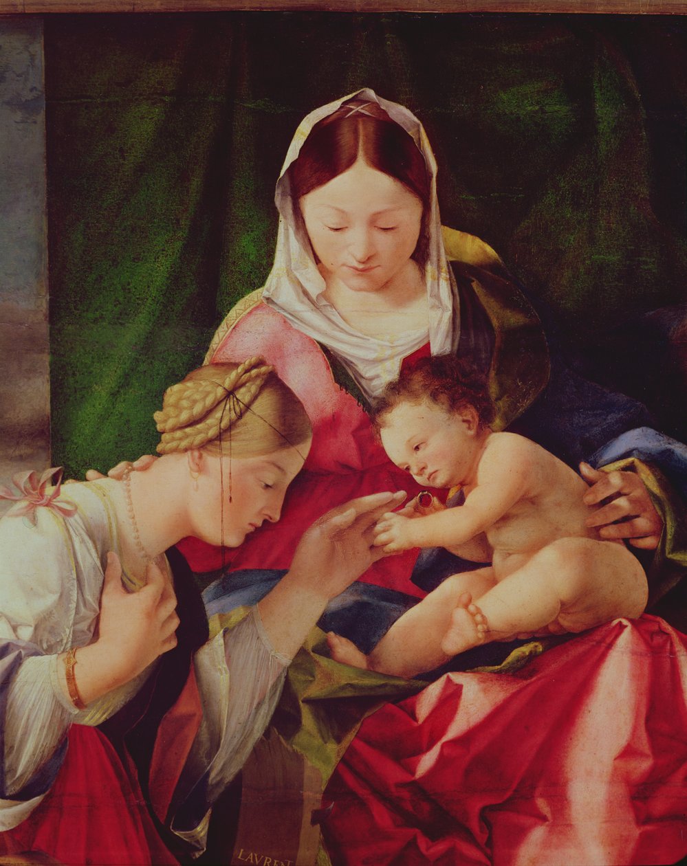 Détail de Le Mariage mystique de Sainte Catherine - Lorenzo Lotto