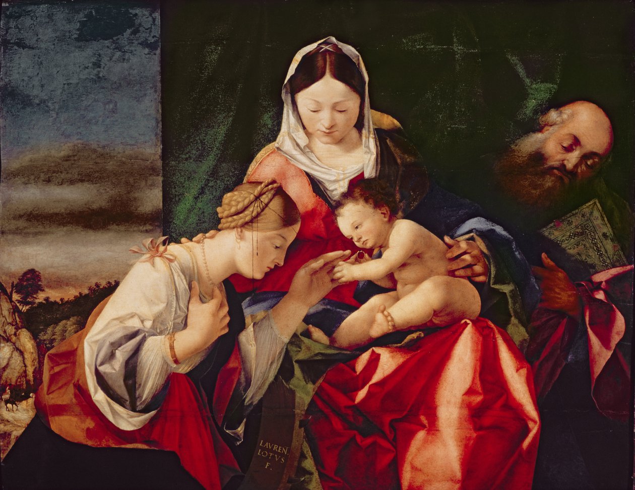 Le mariage mystique de Sainte Catherine - Lorenzo Lotto
