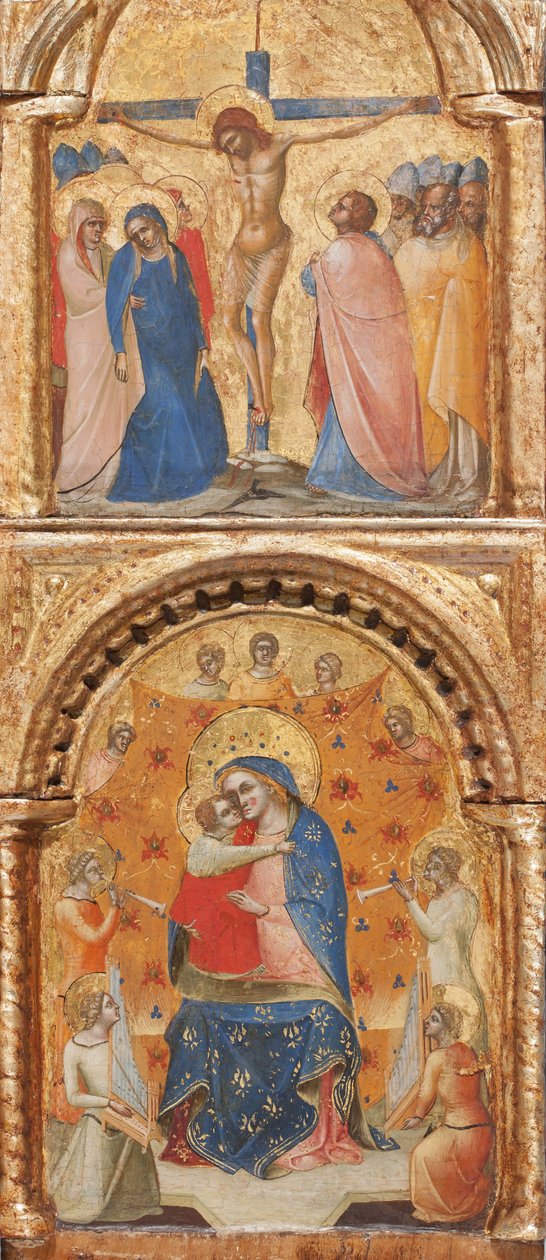 Détail de Madone et Enfant avec Anges, la Crucifixion et Douze Apôtres ou Saints, vers 1360 - Lorenzo Veneziano