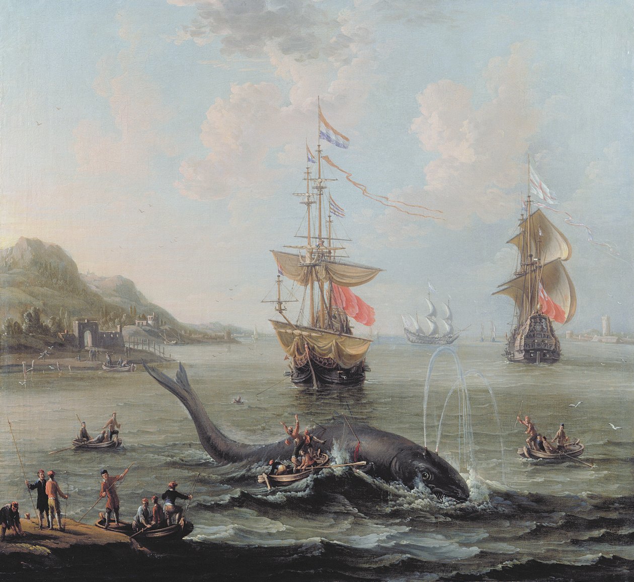 Chasse à la baleine dans un estuaire - Lorenzo da Castro