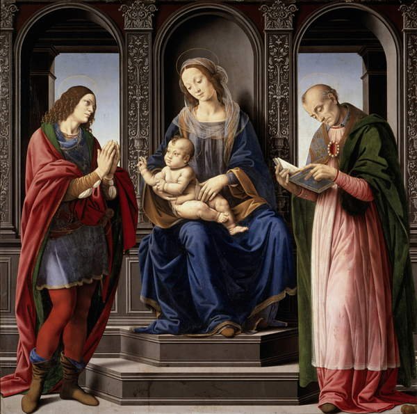 Madone et Enfant avec SS. Julien et Nicolas - Lorenzo di Credi