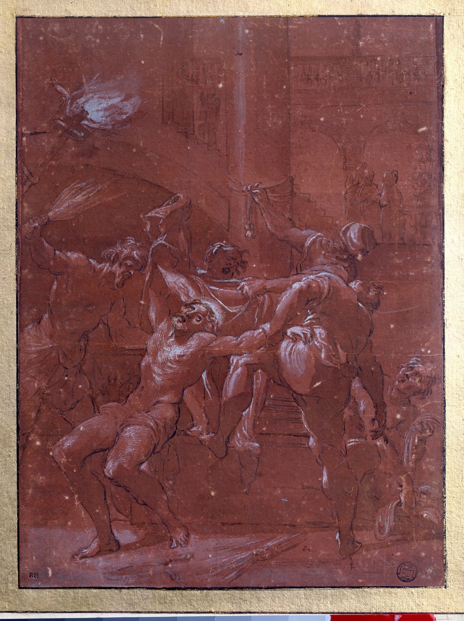 La flagellation du Christ Dessin à l