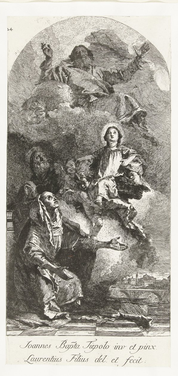 Saints Joachim et Anne avec Dieu le Père et la Vierge - Lorenzo Baldissera Tiepolo
