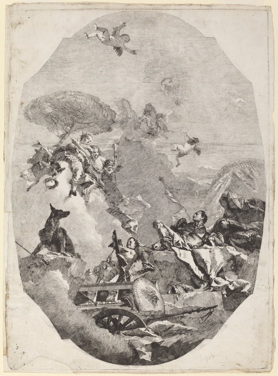 Le Triomphe de Mars - Lorenzo Baldissera Tiepolo after Giovanni Battista Tiepolo