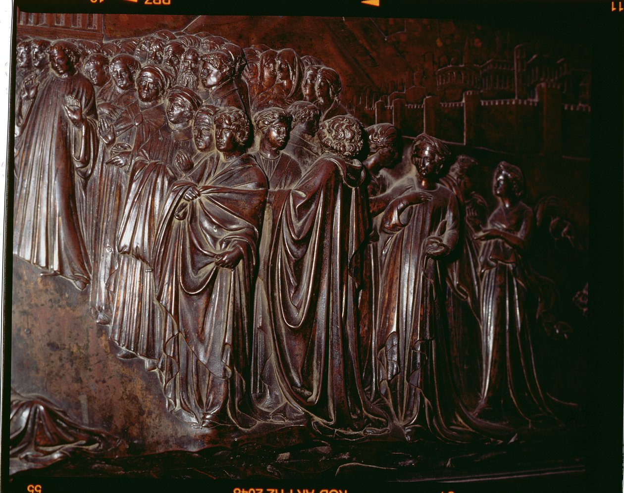 Le Sanctuaire de Saint Zenobius, détail de la foule (détail) - Lorenzo Ghiberti