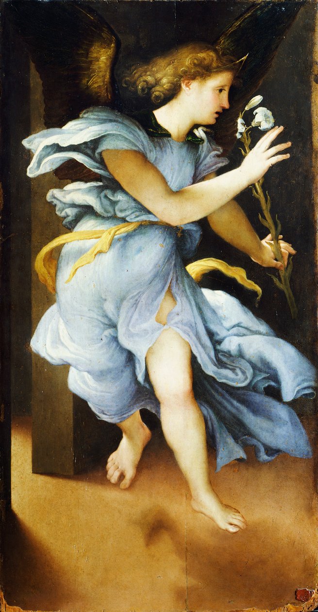 Ange annonciateur, vers 1525, par Lorenzo Lotto (vers 1480-1556) - Lorenzo Lotto