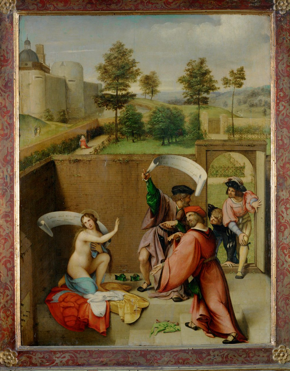 La chasteté de Susannah (peinture sur bois) - Lorenzo Lotto