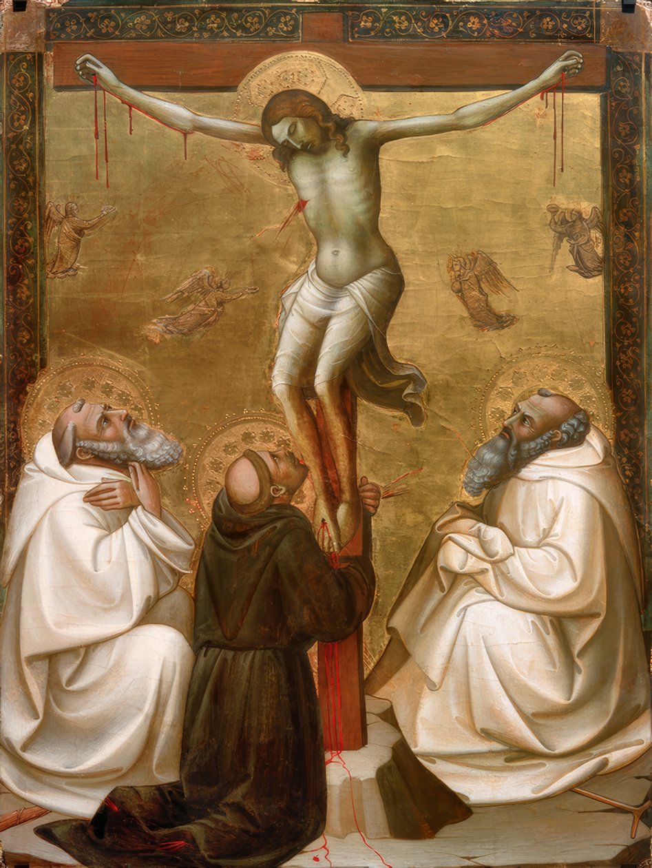 Christ en croix avec les saints Benoît, François et Romuald - Lorenzo Monaco