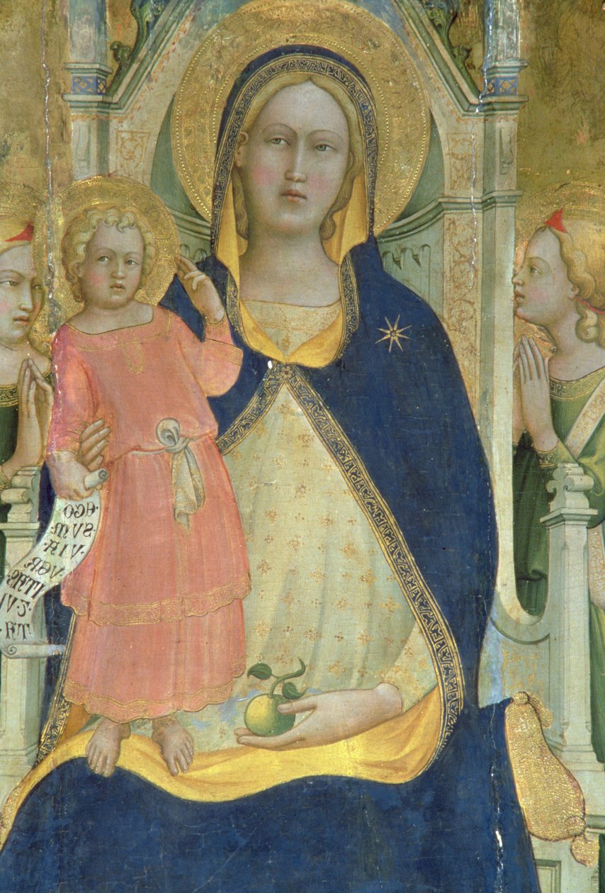 Madone et Enfant en trône avec des saints (détail) - Lorenzo Monaco