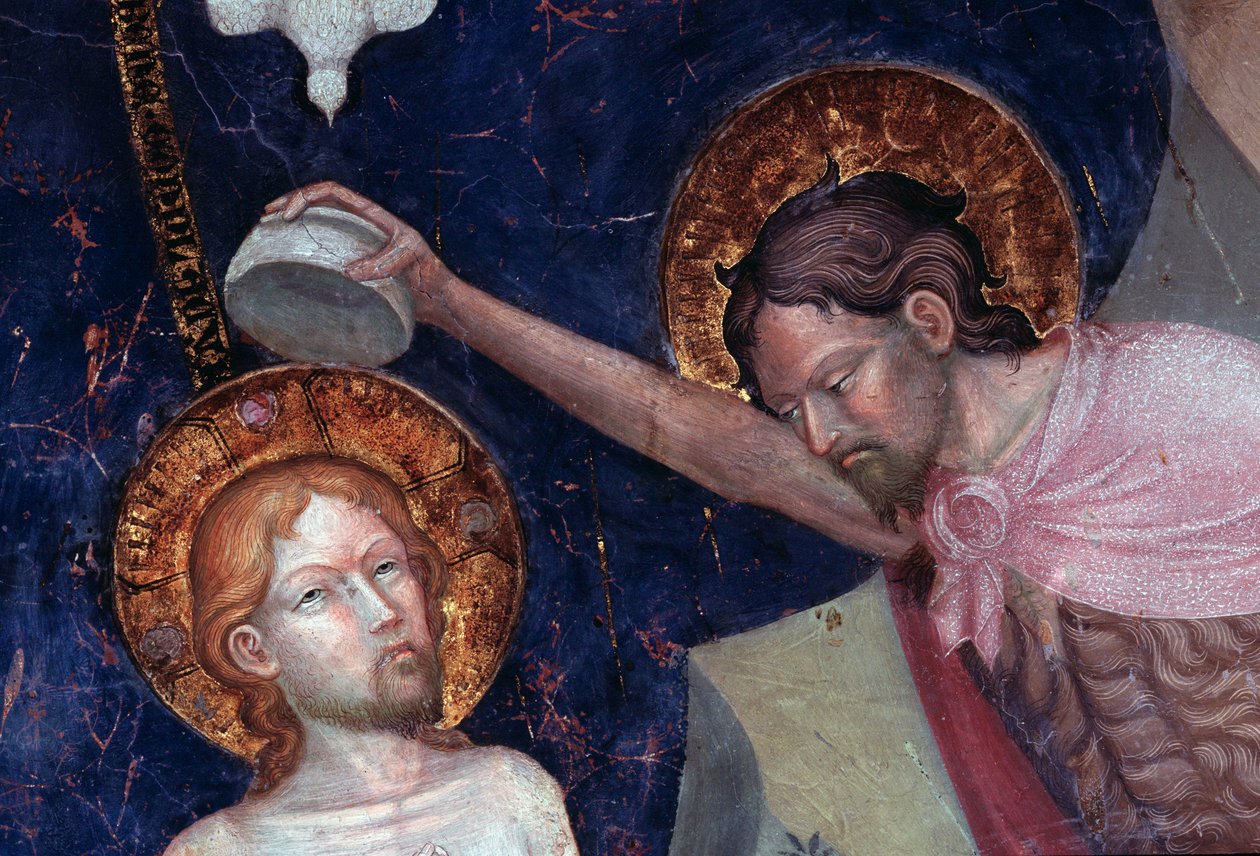 Saint Jean-Baptiste baptisant Jésus (détail) - Lorenzo Salimbeni