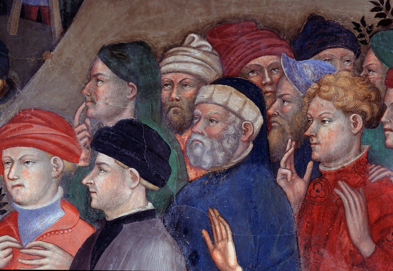 Saint Jean-Baptiste baptisant les foules dans le Jourdain (détail) - Lorenzo Salimbeni