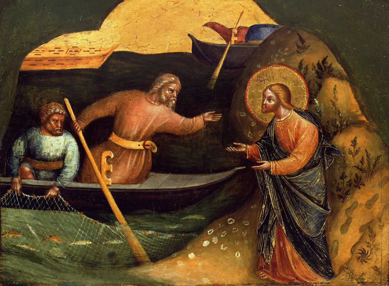 Appel des apôtres Pierre et André (détail), vers 1370 - Lorenzo Veneziano