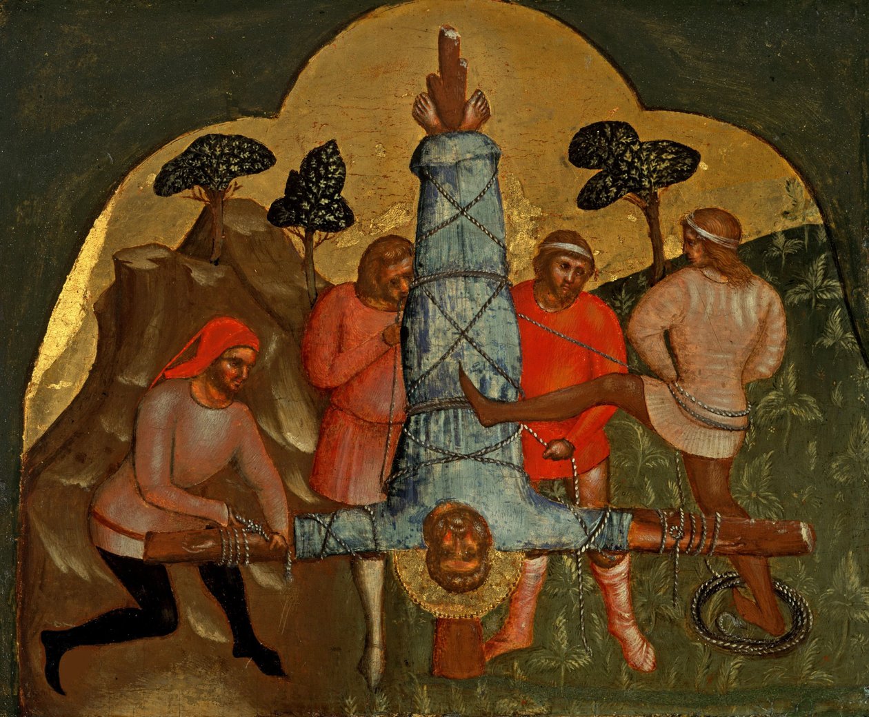 La Crucifixion de Pierre (prédelle), vers 1370 - Lorenzo Veneziano