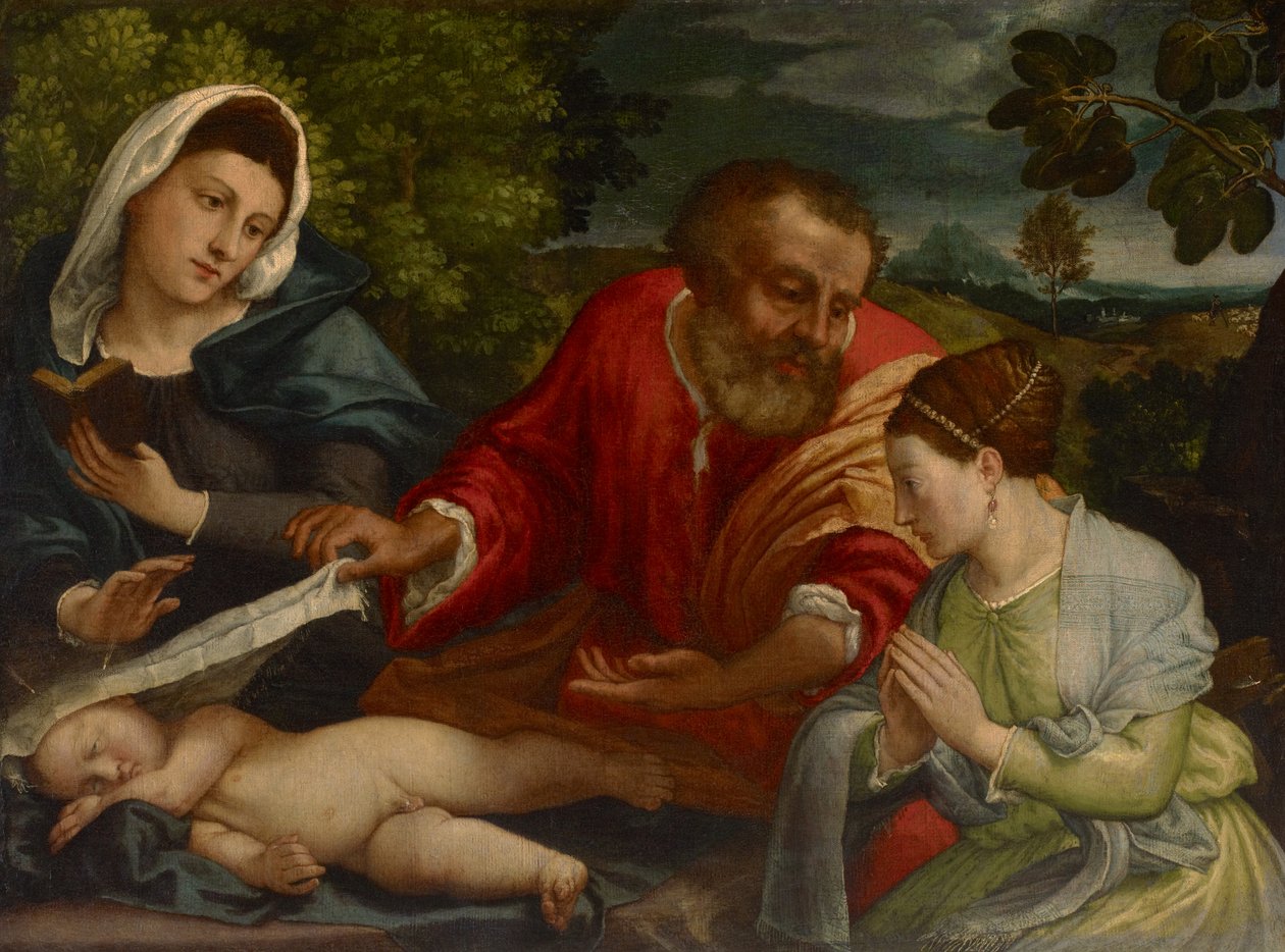 La Sainte Famille avec une donatrice en tant que Sainte Catherine d