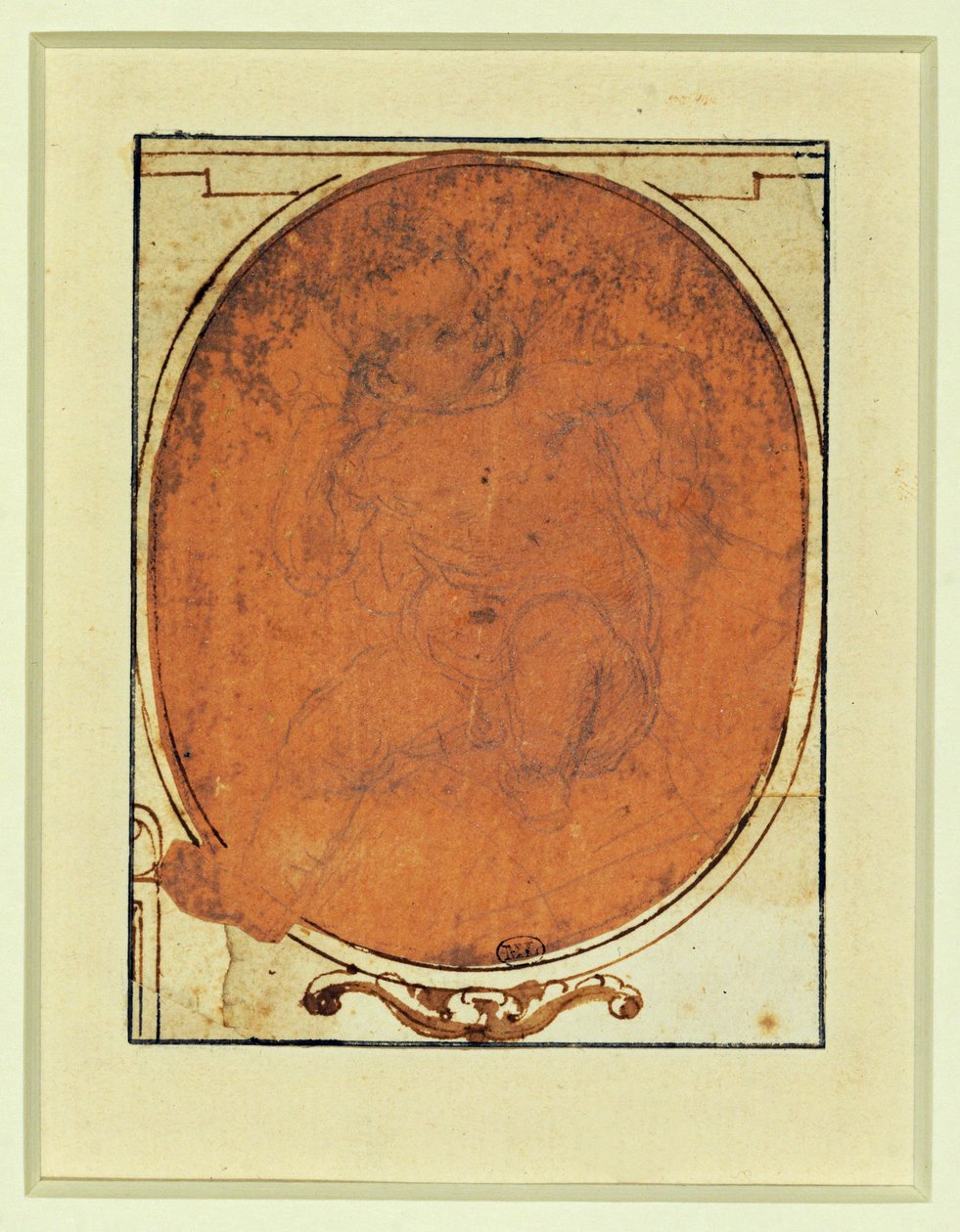 Madone. Plume argentée sur papier rose ... - Lorenzo di Credi