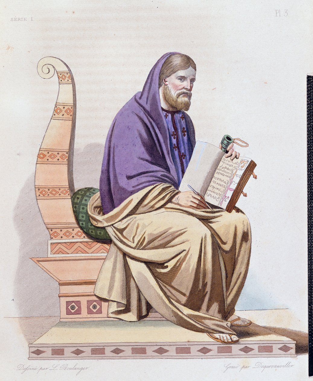 Portrait de Saint Grégoire de Tours (538-594) illustration de 