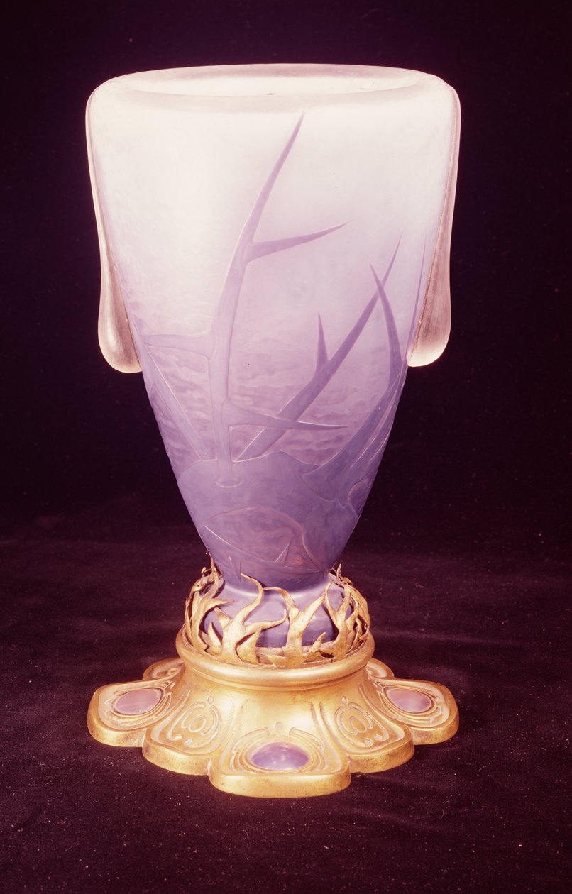 Vase Favrile avec base en or - Louis Comfort Tiffany