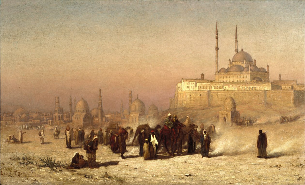 Sur le Chemin entre le Vieux et le Nouveau Caire, Mosquée Citadelle de Mohammed Ali, et Tombeaux des Mamelouks - Louis Comfort Tiffany
