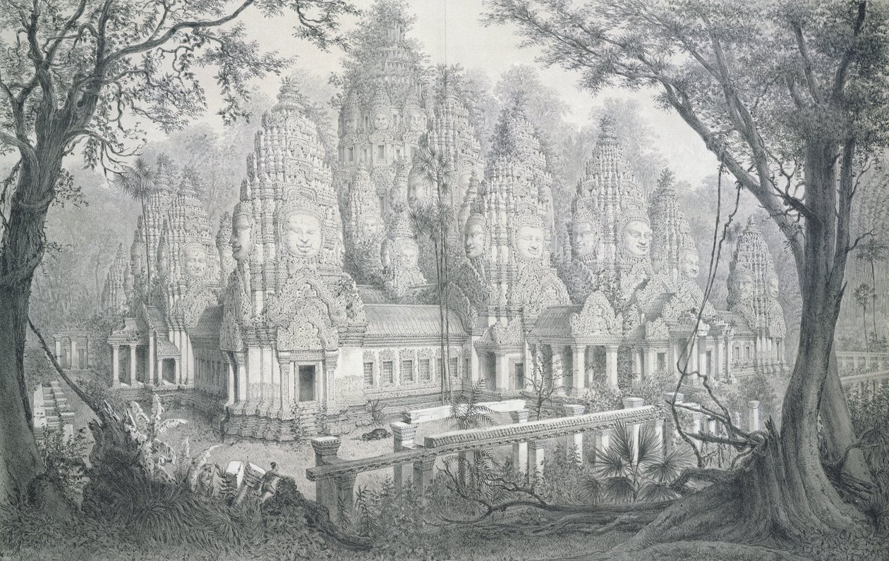 Ruines de Bayon, Cambodge, 1873 - Louis Delaporte