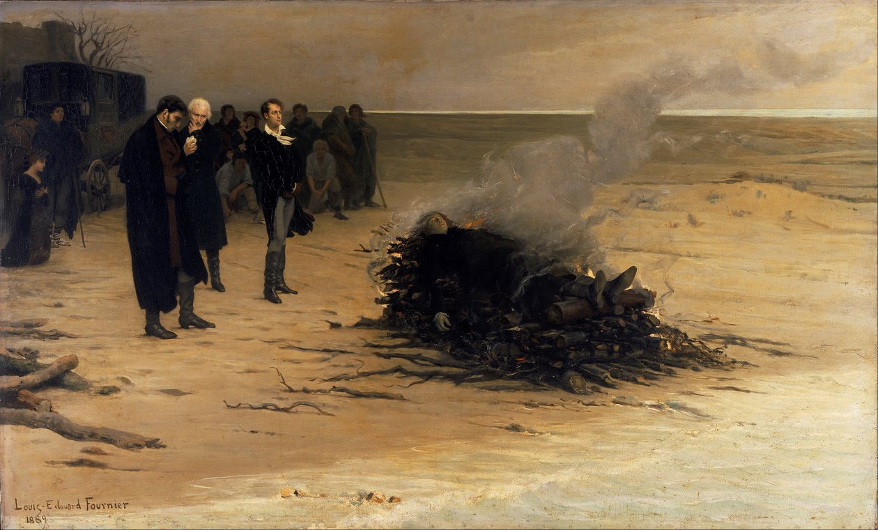 Les Funérailles de Shelley - Louis Edouard Fournier