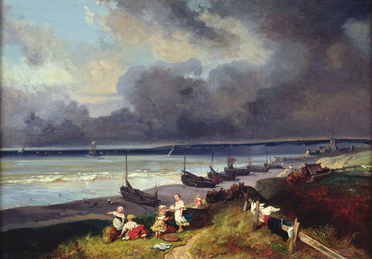 Vue de Dieppe - Eugene Isabey
