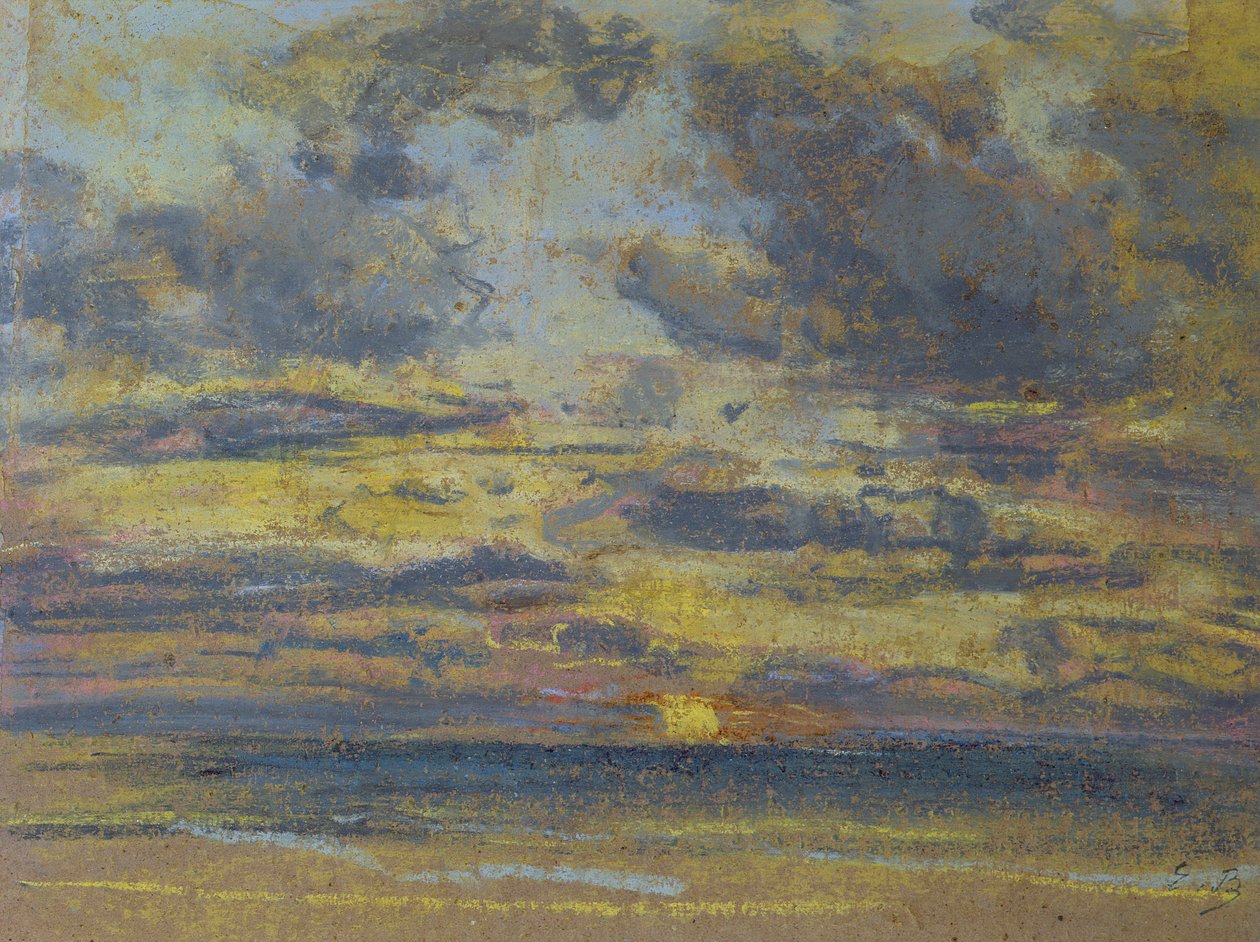 Étude du ciel avec coucher de soleil, vers 1862-70 - Eugene Louis Boudin