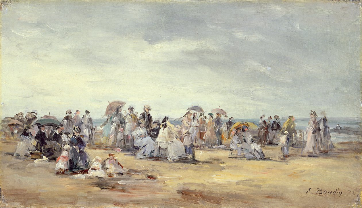 La Plage de Trouville, 1873 - Eugene Louis Boudin