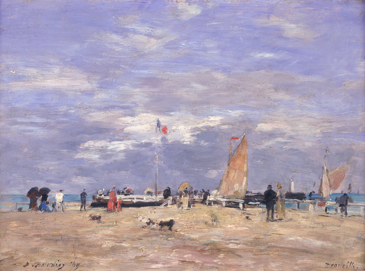 La jetée à Deauville, 1869 - Eugene Louis Boudin