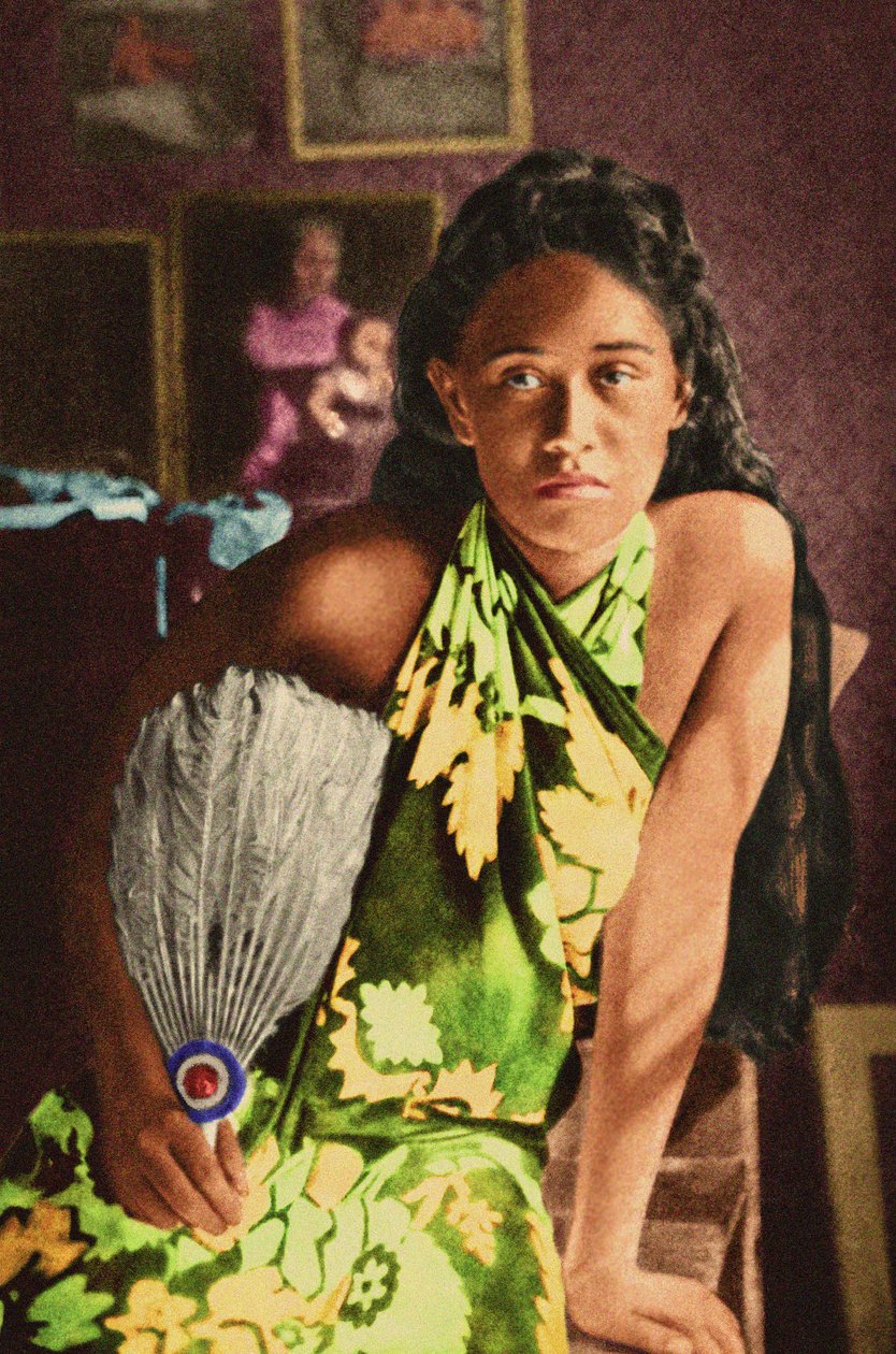 Portrait en studio de Tohotaua, 1902 - Louis Grelet