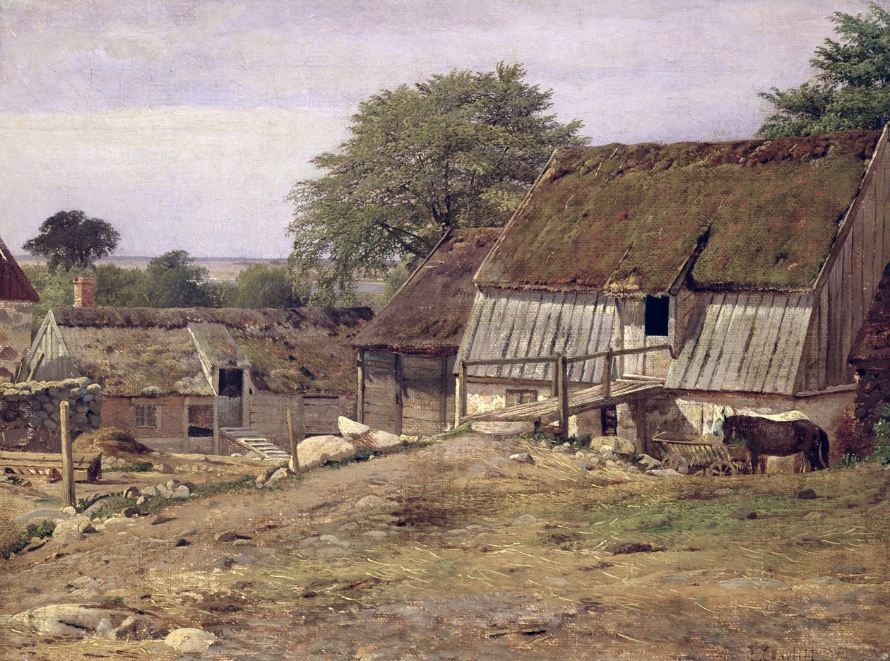 Une ferme en Suède, 1834 - Louis Gurlitt