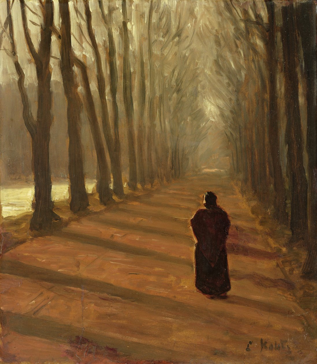 Avenue au Kuechengraben dans le parc Karlsaue, Kassel - Louis Kolitz
