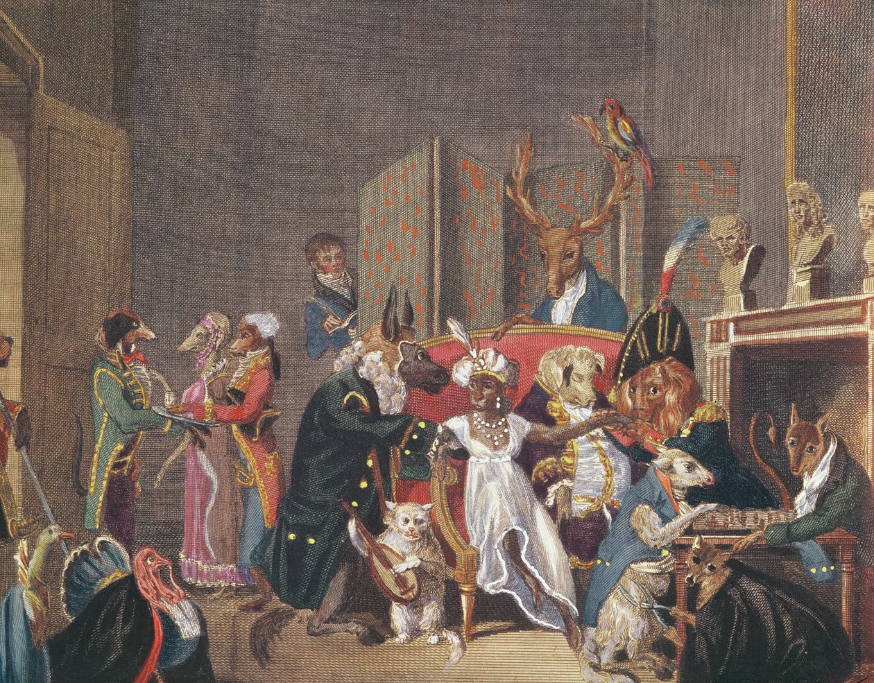 Caricature du Salon de Joséphine - Louis Leopold Boilly