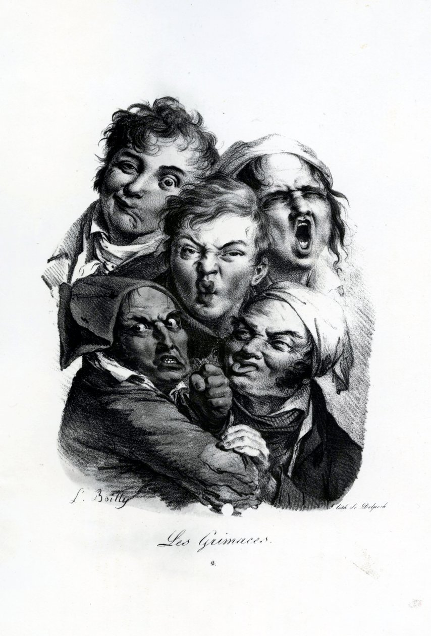 Les Grimaces, c.1823 - Louis Leopold Boilly