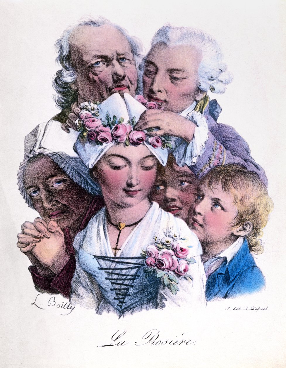 La jeune fille vertueuse couronnée de roses, vers 1825 - Louis Leopold Boilly