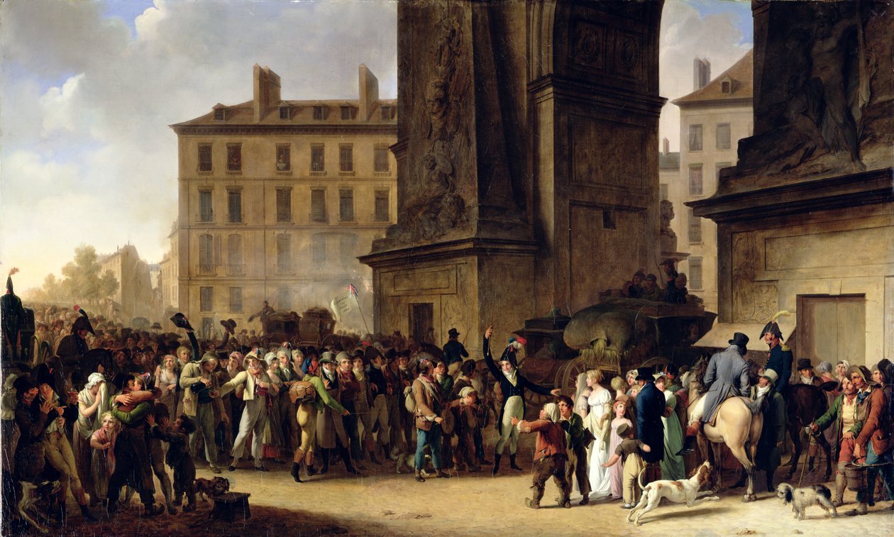 Les Conscrits de 1807 passant devant la porte Saint-Denis - Louis Leopold Boilly