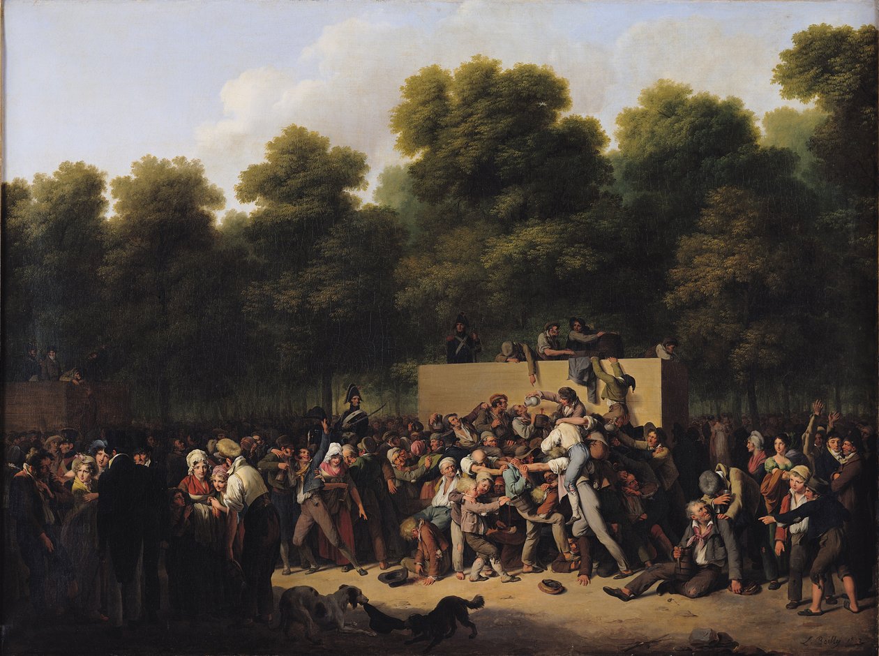 La Distribution de nourriture et de vin sur les Champs-Élysées, 1822 - Louis Leopold Boilly