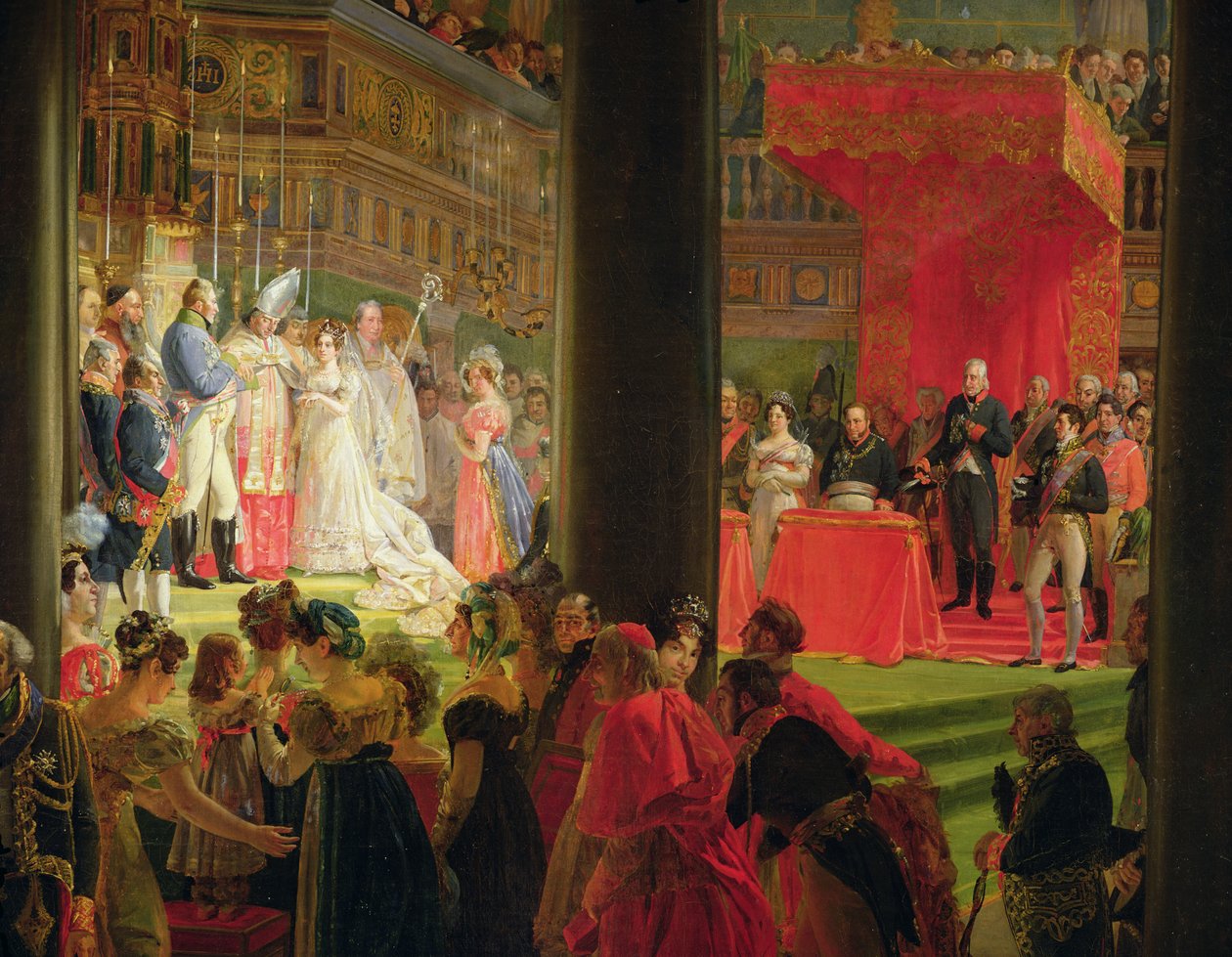 Le Mariage de Marie-Caroline de Bourbon, princesse des Deux-Siciles et Charles-Ferdinand de France, duc de Berry le 17 juin 1816 - Louis Nicolas Lemasle