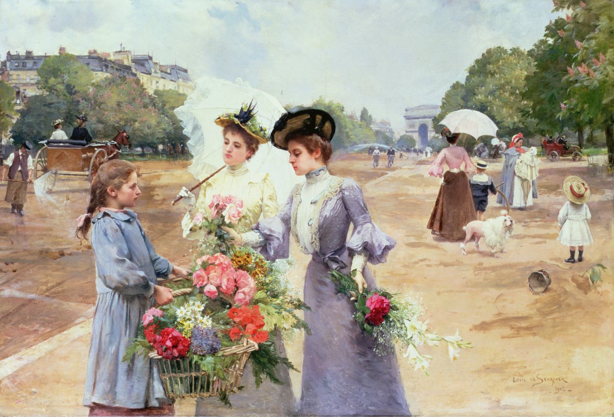Matin de printemps, Avenue du Bois de Boulogne, 1902 - Louis de Schryver