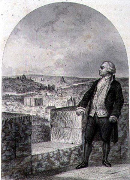 Honoré Gabriel Riqueti, Comte de Mirabeau (1749-91) sur les remparts de Paris, gravé par Philibert Langlois - Louis (after) Marckl