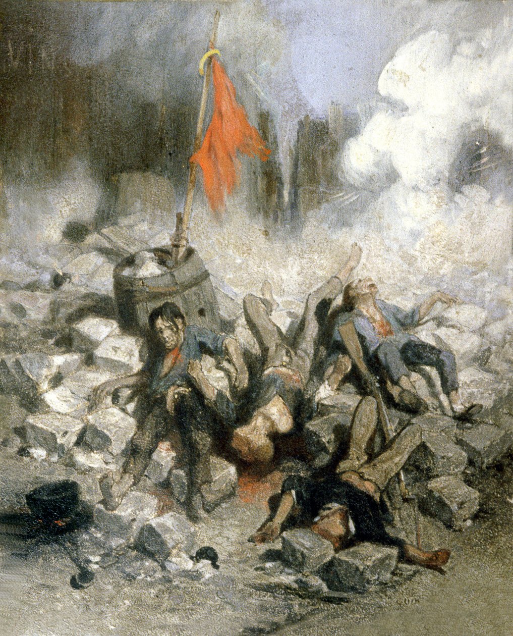 Révolution de 1848 : barricades à Paris - Louis Adolphe Hervier
