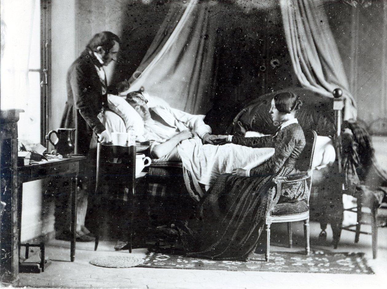La visite du médecin au patient, vers 1840-50 - Louis Adolphe Humbert de Mollard