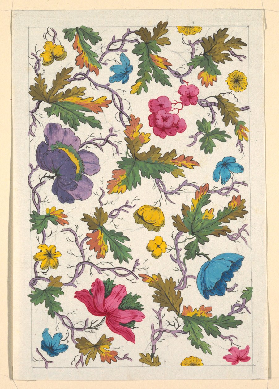 Motif floral pour textile imprimé - Louis Albert DuBois