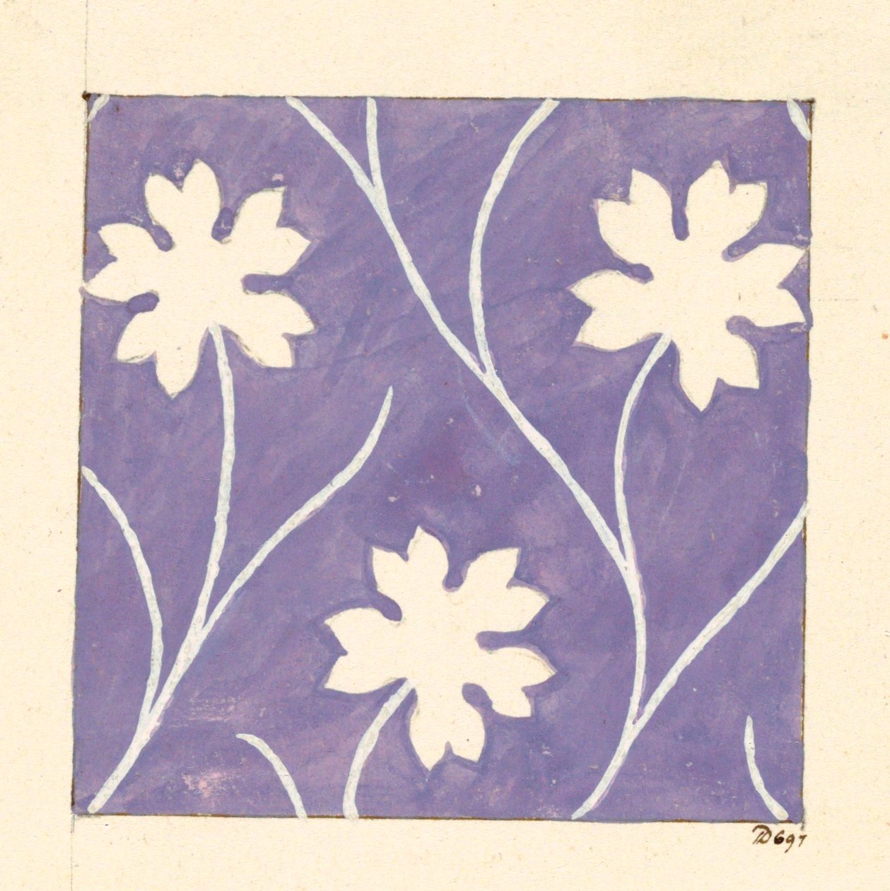 Motif floral pour textile imprimé - Louis Albert DuBois