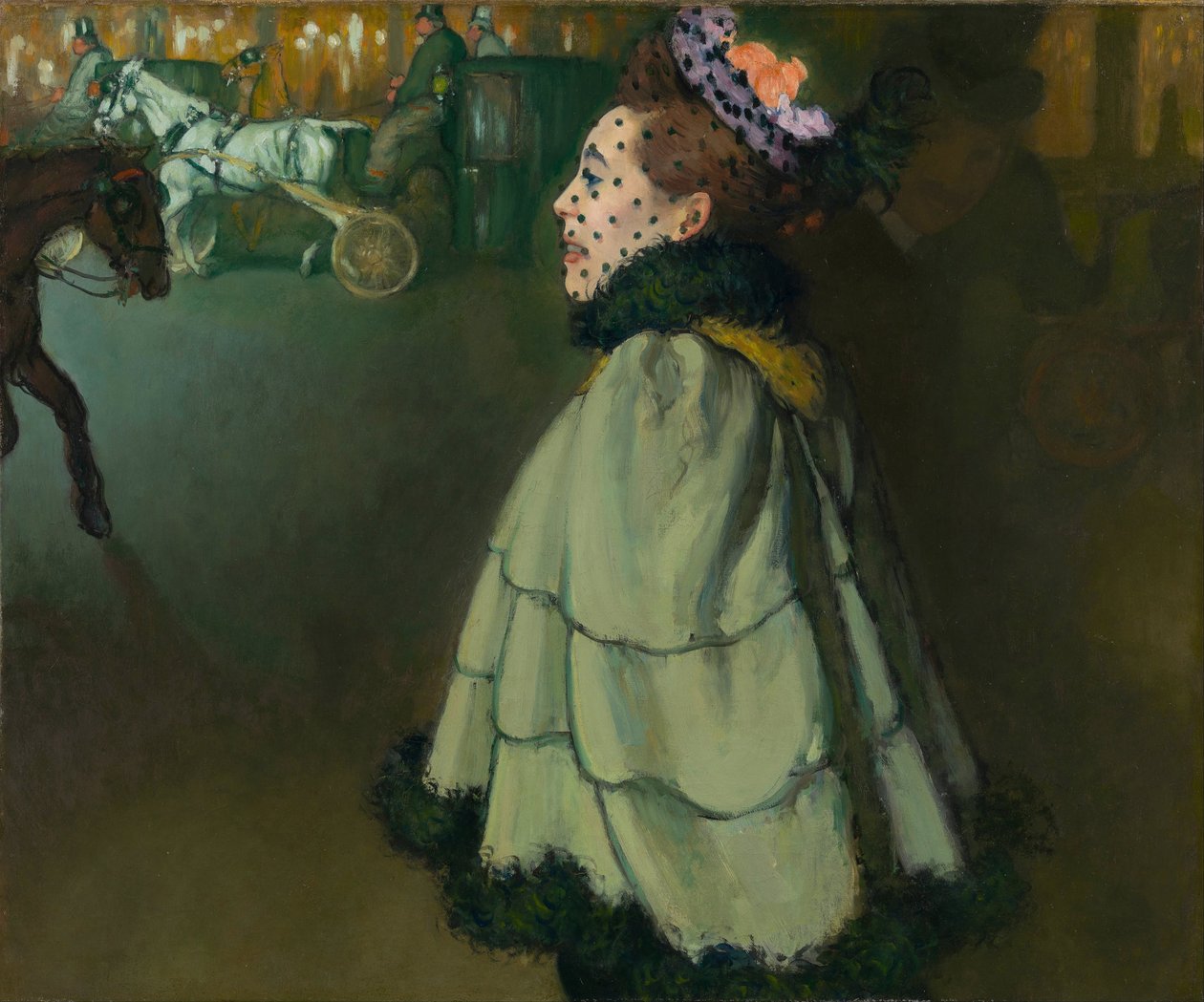 Femme aux Champs-Élysées la nuit - Louis Anquetin