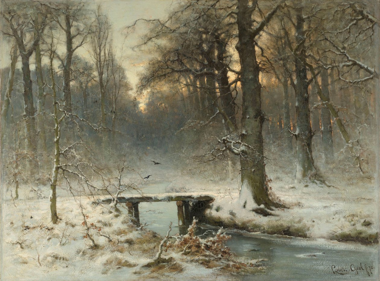 Une soirée de janvier dans les bois de La Haye - Louis Apol