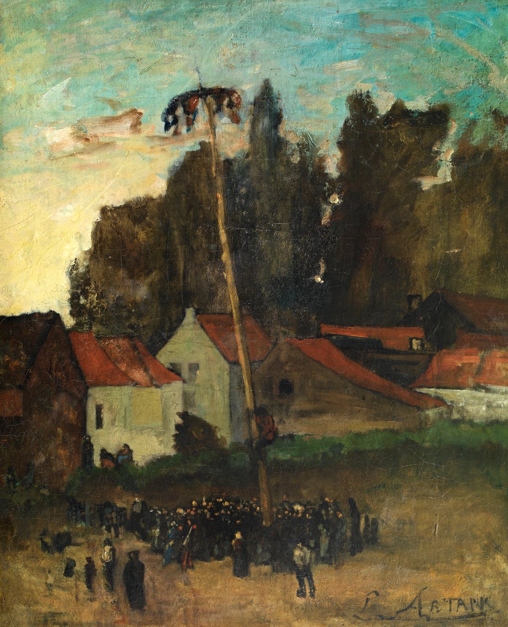 Grimper au poteau - Louis Artan de Saint-Martin