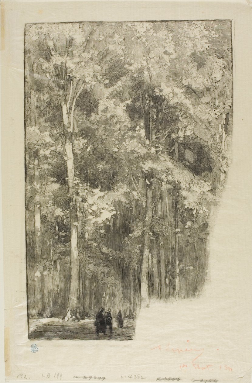 Matin, carrefour des Forts de Marlotte - Louis Auguste Lepère